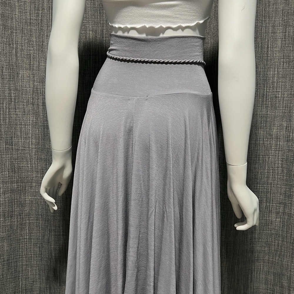 Y2K RARE Forever 21 Uneven Hem High Waisted MIDI A-line Skirt Gray XSmall - Picture 7 of 16